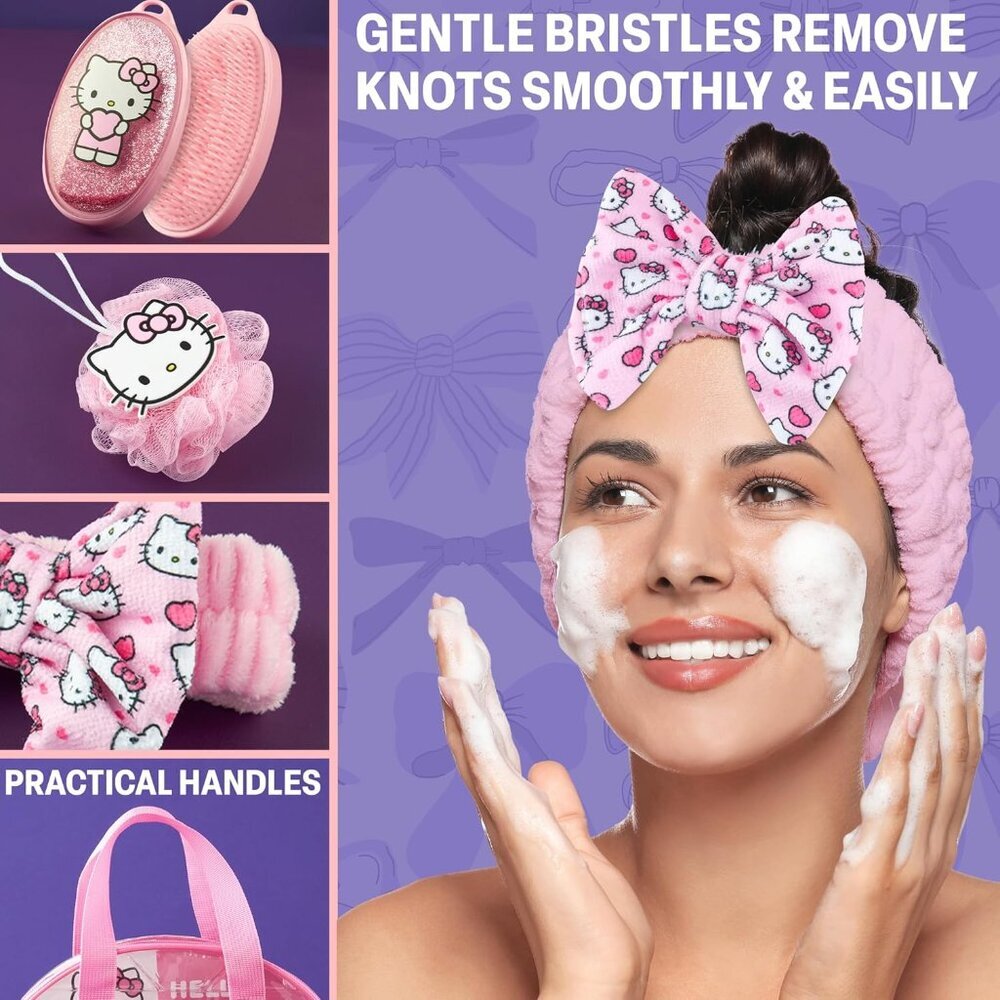 Hello Kitty Shower Accessories Kit Girl Women Kids Toiletry Travel Gift - Picture 2 of 6